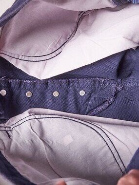 1990s Slip Skateboarding Blue with Racing Strip Baggy Pants